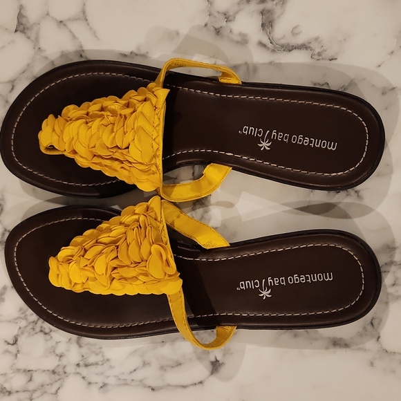 Yellow Ruffle Sandals - Picture 2 of 4